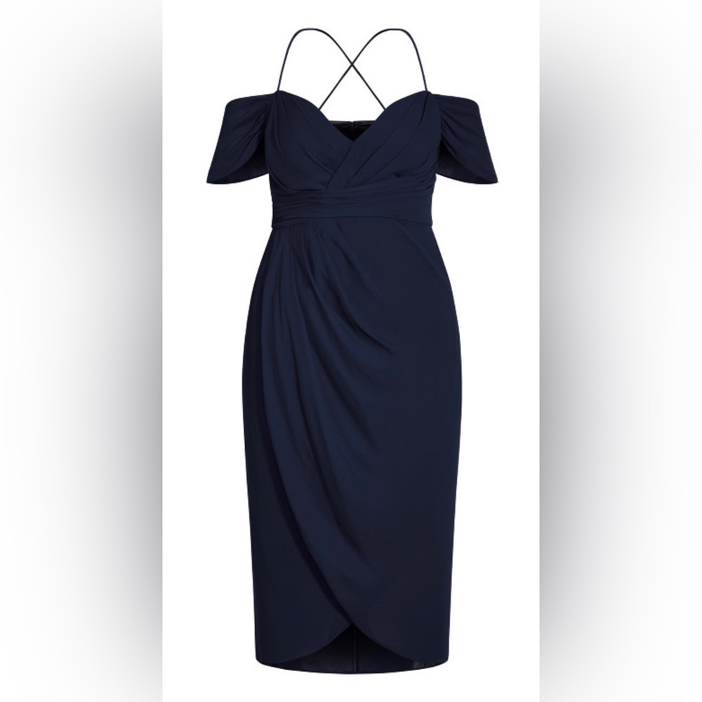 Entwine City Chic Dress - Navy Blue